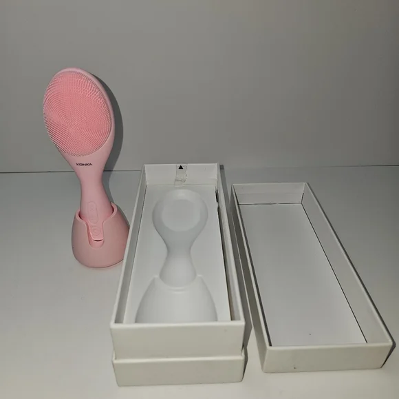 NEW Konka Silicone Cleansing Instrument Pink Red Light - Picture 2 of 16